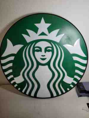 Rare Starbucks Coffee 24 inch Round Plexiglass Plastic Sign - Sold on eBay Oct 09, 2022 for $100.00