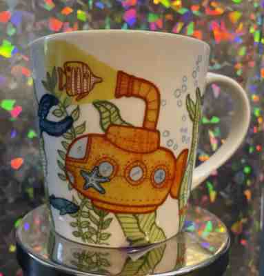 Starbucks Bone China Mug Under The Sea 2010 Nautical Theme Whale Submarine (4)