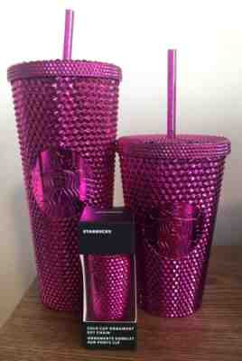NEW Starbucks Sangria Tumbler & Ornament Set Christmas 2022 Bling Studded - Sold on eBay Dec 19, 2022 for $100.00