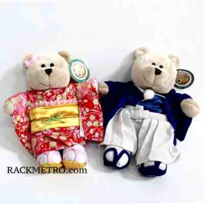 Starbucks Bearista Bear Japan Kimono Boy and Girl Plush Set 10" - Sold on eBay Jan 04, 2023 for $134.96
