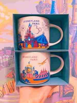 Starbucks 2 Disneyland Paris 30th Mug YAH You Are Here 14 oz Collection - Sold on eBay Jan 04, 2023 for $120.00