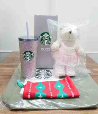 Starbucks Holiday Bearista Doll Ballerina Bear + Stainless Steel Rhinestone +Bag - Sold on eBay Jan 08, 2023 for $159.00