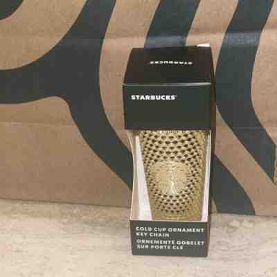 Starbucks Holiday Christmas 2022 Cold Cup Ornament Gold Jeweled Keychain New - Sold on eBay Jan 09, 2023 for $150.00