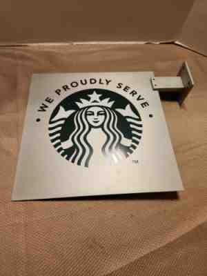 Starbucks Metal Sign We Proudly Serve 12â? X 12â? Double Sided - Sold on eBay Dec 09, 2022 for $199.99