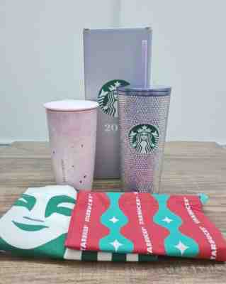 Starbucks Holiday Stainless Steel Tumbler Rhinestone + Falling Blossom Spring - Sold on eBay Dec 20, 2022 for $169.00