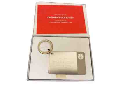 Starbucks Sterling Silver 2014 Limited Edition Keychain Gift Card No Value