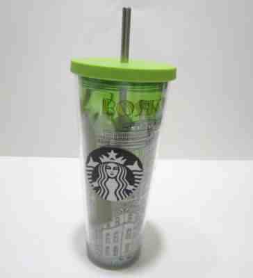 Starbucks Boston Double Walled Green 24 Oz. Venti Cup Tumbler COMPLETE EXCELLENT - Sold on eBay Jan 17, 2023 for $116.99