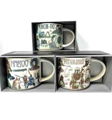 Disney 2022 Star Wars Starbucks Been There Mugs Set of 3 Naboo, Ahch-To, Nevarro - Sold on eBay Dec 30, 2022 for $114.99