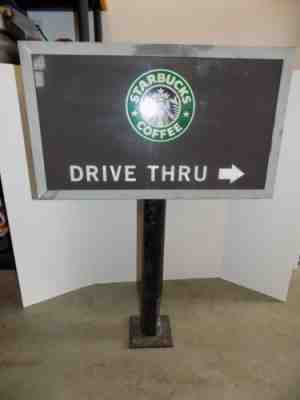 Unique Pattison Starbucks Coffee Double Sided Drive Thru Sign marcmywords only - Sold on eBay Jan 16, 2023 for $114.99