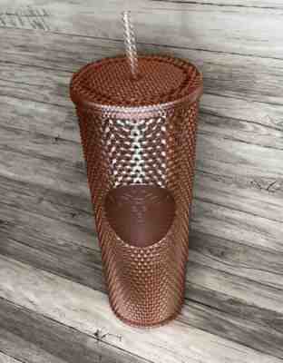 Authentic OG Rose Gold Studded Starbucks Tumbler 24 oz Venti Diamond HTF Rare - Sold on eBay Jan 23, 2023 for $119.95