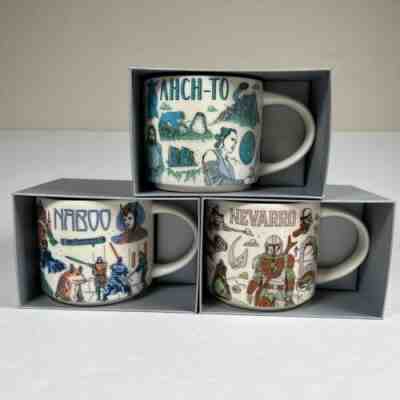 Disney 2022 Star Wars Starbucks Been There Mugs Set of 3 Naboo, Ahch-To, Nevarro - Sold on eBay Jan 24, 2023 for $101.15