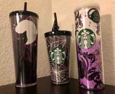 â??2021 STARBUCKS HALLOWEEN 3 CUP BUNDLE! Glow In The Dark Spiderweb Tumbler - Sold on eBay Jan 30, 2023 for $122.29