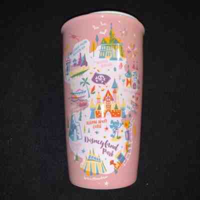 Disneyland Starbucks Pink Ceramic Travel Tumbler Mug Cup 12 oz Disney Parks New - Sold on eBay Jan 31, 2023 for $119.99