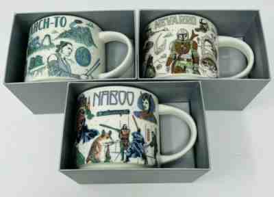 Disney 2022 Star Wars Starbucks Been There Mugs Set of 3 Naboo, Ahch-To, Nevarro - Sold on eBay Jan 31, 2023 for $119.00