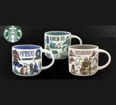 Disney 2022 Star Wars Starbucks Been There Mugs Set of 3 Naboo, Ahch-To, Nevarro - Sold on eBay Jan 27, 2023 for $110.00