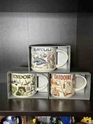 Disney Star Wars Starbucks Been There Series Mug Set Of 3 Tatooine Batuu & Endor - Sold on eBay Jan 27, 2023 for $159.50
