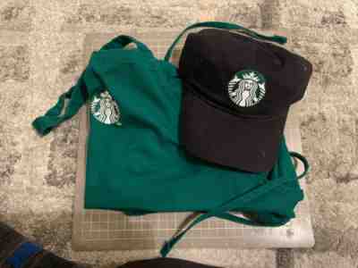 Starbucks Embroidered Logo Apron Green with Embroidered hat logo - Sold on eBay Feb 7, 2023 for $19.29