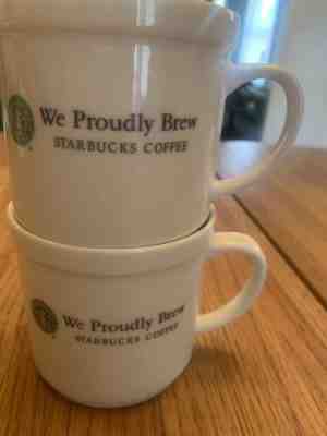 Starbucks Old Style Coffee Mugs â??we proudly brewâ?. (2) - Sold on eBay Jan 23, 2023 for $6.00