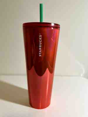 Starbucks Summer 2022 Fame Watermelon Flame Red Iridescent Glossy 24 oz Tumbler - Sold on eBay Feb 9, 2023 for $20.00