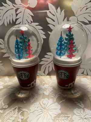 Lot Of 2 Starbucks Christmas Holiday Snow Globe Cup 2006 Water Globe - Sold on eBay Feb 7, 2023 for $22.00