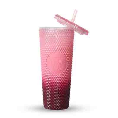 New Gradient Pink - Starbucks 24oz Cold Drink Cup Diamond Studded Tumbler Gift - Sold on eBay Feb 12, 2023 for $34.86