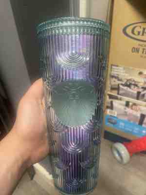 Starbucks Tumbler with Lid and Straw - Rainbow Print, 24oz - Sold on eBay Feb 12, 2023 for $5.00