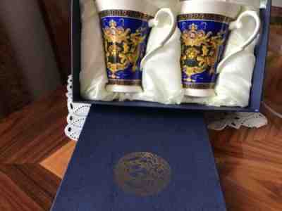 Versace Medusa Design Cobalt Yellow Black White Â China 2 Tea Cups in Box New - Sold on eBay Feb 11, 2023 for $27.00