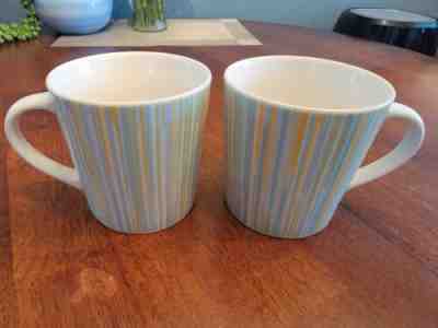 Starbucks Coffee Cup Mug 16oz Ceramic Vertical Striped Yellow Blue Green 2005 - Sold on eBay Feb 9, 2023 for $10.00