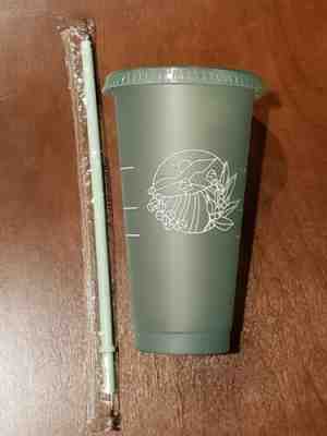 Starbucks 2021 Earth Day Mint Green Reusable Plastic Cold Cup (24 OZ) - Sold on eBay Dec 22, 2022 for $6.95