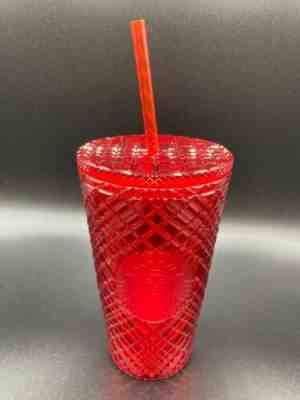Starbucks 2021 Holiday Christmas Jeweled - Cold Tumbler Cup 16 oz - Red - Sold on eBay Feb 12, 2023 for $9.99