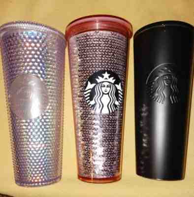 Lot of 3 starbucks tumblers 24 oz - Sold on eBay Feb 11, 2023 for $7.00