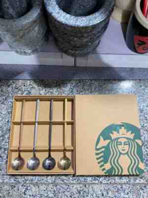 4X Limited Edition Starbucks Coffee Spoons Mug Stainless Steel Bar Cup Spoon Set - Sold on eBay Feb 11, 2023 for $9.26