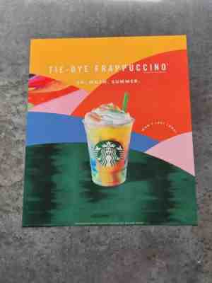 Starbucks Advertising Poster Store Display Tie-Dye Frappuccino Retired 2019 Rare - Sold on eBay Dec 13, 2022 for $212.46