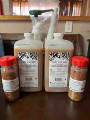 TWO Starbucks Caramel Brulee Sauces 1.86L Each Sealed Jug WITH PUMP & Toppings - Sold on eBay Feb 6, 2023 for $99.00