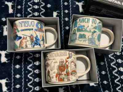 Disney 2022 Star Wars Starbucks Been There Mugs Set of 3 Naboo Ahch-To Nevarro - Sold on eBay Jan 11, 2023 for $99.98