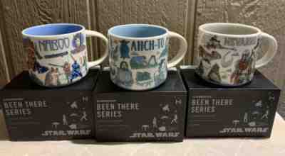 DISNEY STARBUCKS BEEN THERE STAR WARS NABOO NEVARRO AHCH-TO MUG SET OF 3 *NIB* - Sold on eBay Jan 20, 2023 for $99.99