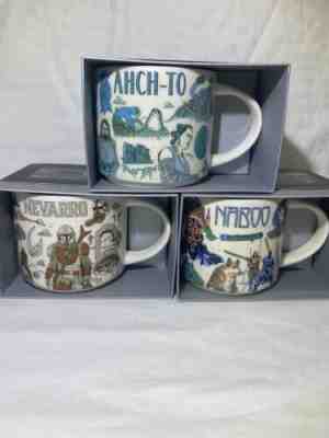Disney 2022 Star Wars Starbucks Been There Mugs Set of 3 Naboo, Ahch-To, Nevarro - Sold on eBay Dec 25, 2022 for $99.99