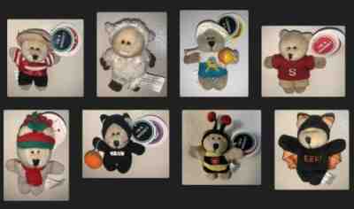 2002-2005 STARBUCKS MINI BEARISTA BEAR MAGNETS LOT OF 8 W/ RARE 2002 BEACH BOY - Sold on eBay Dec 27, 2022 for $95.00
