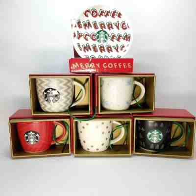 Starbucks Japan Holiday 2015 Ornament Demi Cup 3oz/89ml Dish 6pcs set Christmas - Sold on eBay Dec 29, 2022 for $92.00