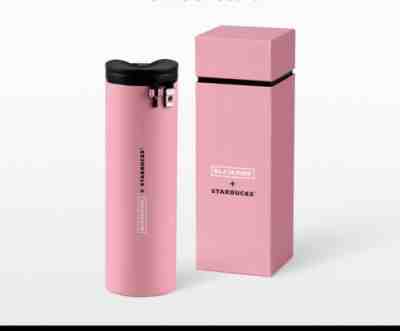 Starbucks Coffee x BLACKPINK Collection Stainless Steel Pink Tumbler 16oz + BAG - Sold on eBay Jan 16, 2023 for $84.99