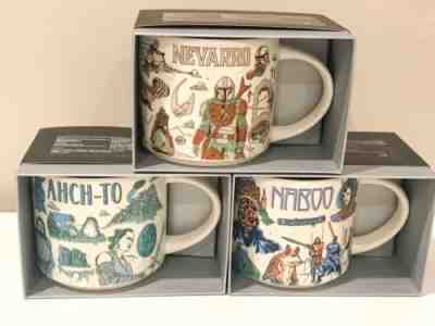 NEW Disney Star Wars Starbucks Been There Mugs-Set of 3 Naboo, Ahch-To, Nevarro - Sold on eBay Jan 4, 2023 for $98.00