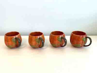 Set of 4 Starbucks Pumpkin Fall Harvest Mug Coffee Cup w/ Vines Leaves RARE HTF - Sold on eBay Nov 26, 2022 for $84.99