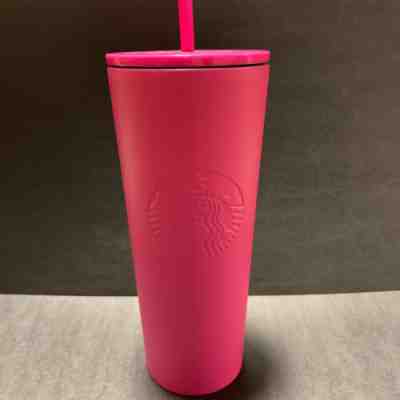 2018 Starbucks Barbie Hot Pink Matte Tumbler 24oz Stainless Steel - Sold on eBay Dec 29, 2022 for $94.99