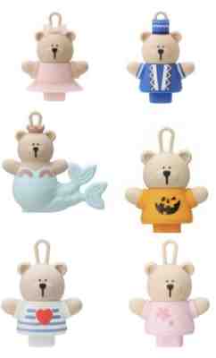 Starbucks Bearista Drink Hole Cap 2022 Halloween Mermaid SAKURA 6Cap Set - Sold on eBay Dec 27, 2022 for $84.00
