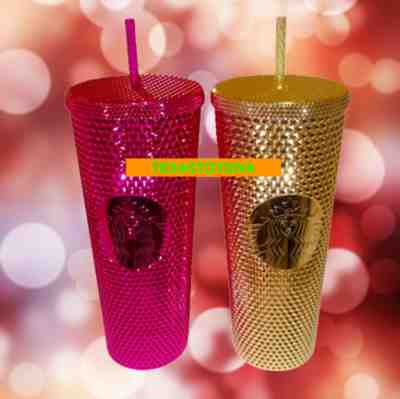 2022 CHRISTMAS TUMBLER COLLECTION Starbucks 24 OZ GOLD SANGRIA BLING CUP HOLIDAY - Sold on eBay Nov 17, 2022 for $89.99
