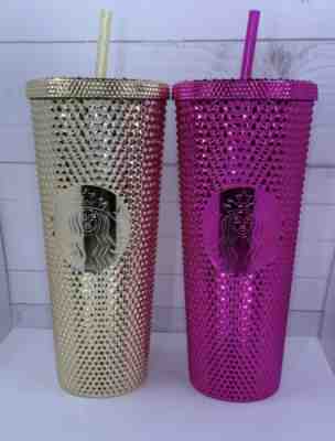 STARBUCKS Holiday 2022 Starbucks Cold Cup Studded Gold Bling Berry Sangria - Sold on eBay Jan 4, 2023 for $89.99