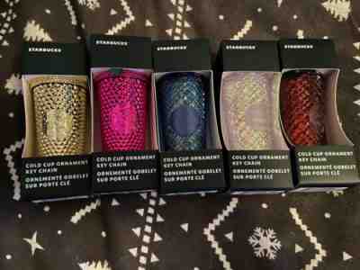 Starbucks Studded Holidays Christmas 2022 Cold Cup Ornament Keychains LOT of 5 - Sold on eBay Feb 3, 2023 for $100.00