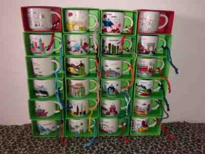 Starbucks Ornament (small) mugs, "You Are Here" collection, 2oz - Discontinued!! - Sold on eBay Feb 4, 2023 for $24.00