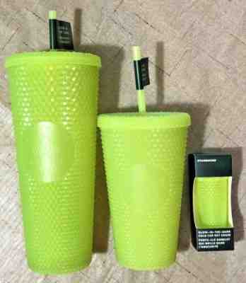 NEW 2022 STARBUCKS LEMONGRASS GLOW IN THE DARK VENTI, GRANDE,KEYCHAIN TUMBLER - Sold on eBay Jan 3, 2023 for $81.00