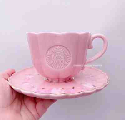 Starbucks 2021 China Sakura Season Pink 8oz Mug Coffee Cup & Flower Coaster Set - Sold on eBay Jan 20, 2023 for $79.99